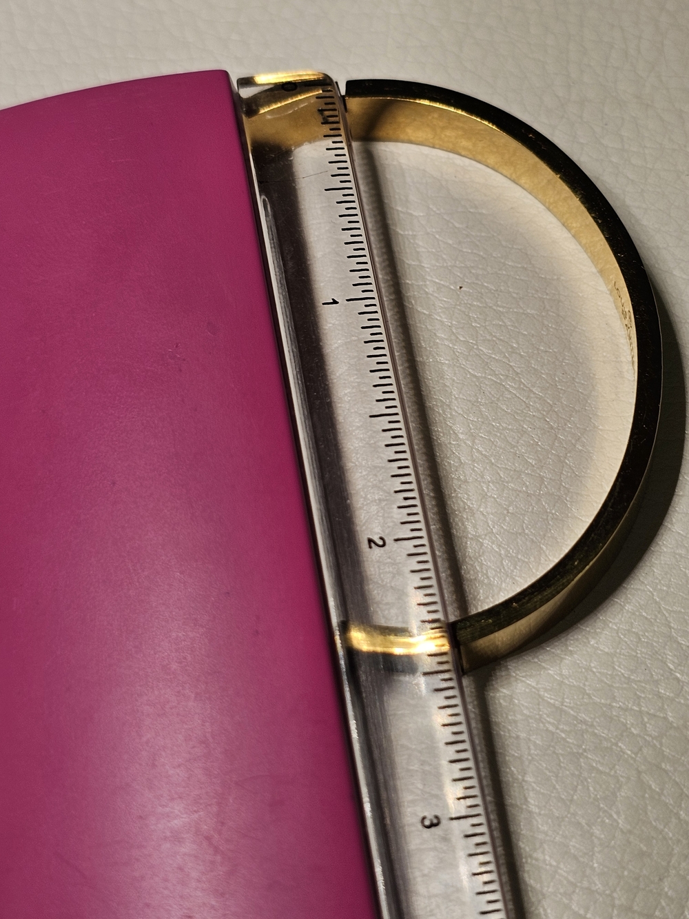 Designer Inspired Stainless Steel Black Enamel & Gold Monogram Bangle - Picture 7 of 7